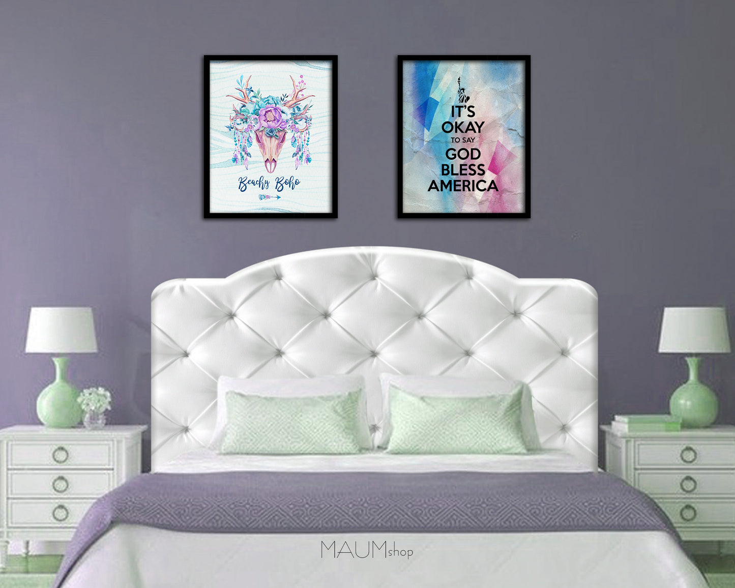 It's okay to say God bless America Quote Framed Print Wall Decor Art Gifts