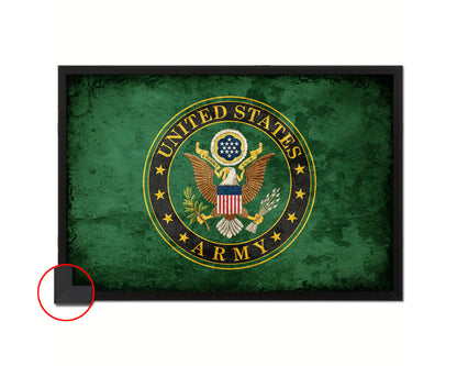 US Army House Vintage Military Flag Framed Print Sign Decor Wall Art Gifts
