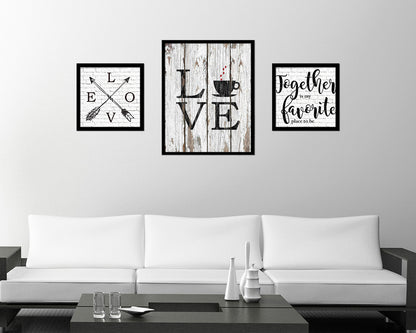 Love coffee Quote Framed Artwork Print Wall Decor Art Gifts
