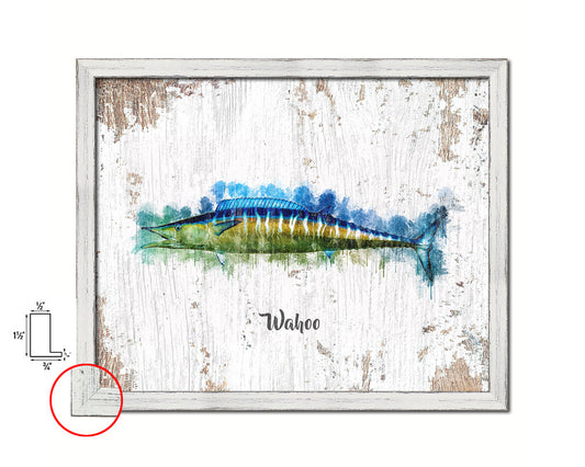 Wahoo Fish Framed Prints Modern Restaurant Sushi Bar Watercolor Wall Art Decor