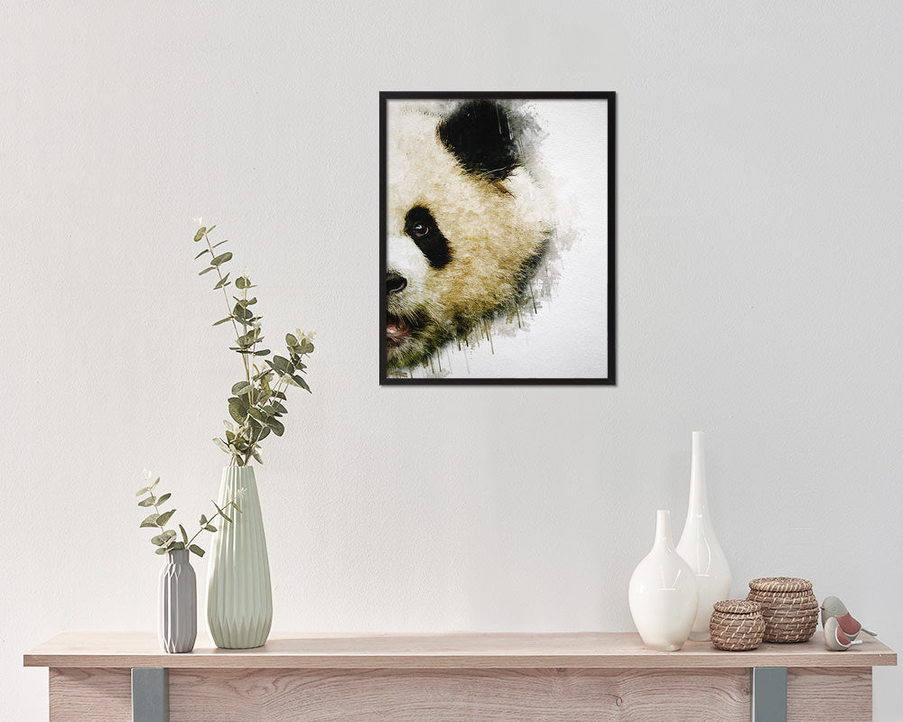 Panda Animal Painting Print Framed Art Home Wall Decor Gifts