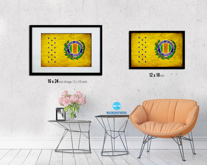 Vietnam War American Veterans Vintage Military Flag Framed Print Sign Decor Wall Art Gifts