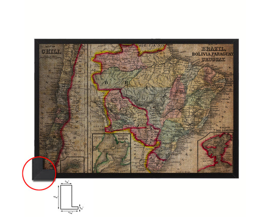 Persia Iraq Iran Afghanistan Vintage Map Framed Print Art Wall Decor Gifts