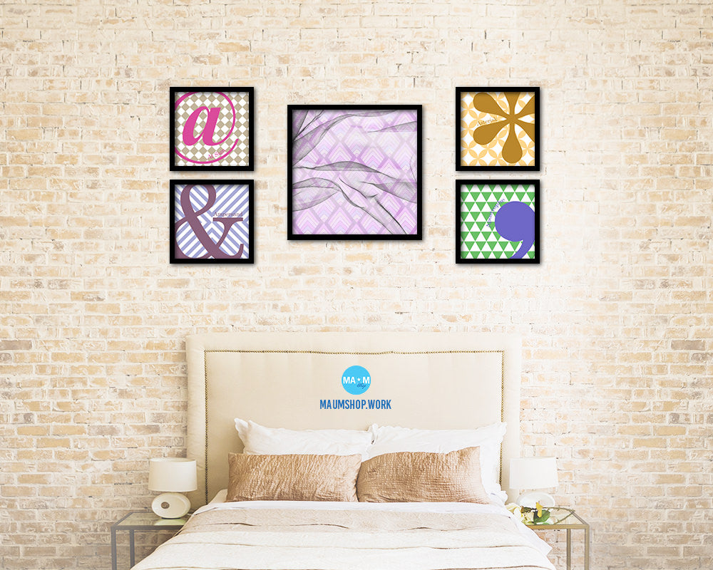 Abstract Blue Artwork Wood Frame Gifts Modern Wall Decor Art Prints