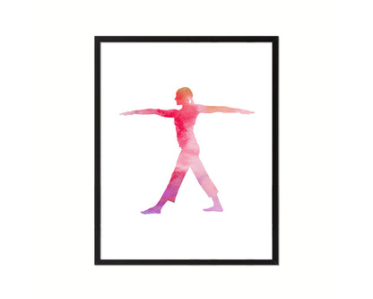 Triangle Preparation Yoga Wood Framed Print Wall Decor Art Gifts