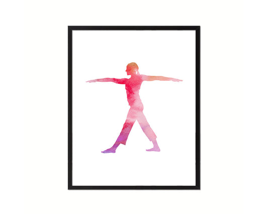 Triangle Preparation Yoga Wood Framed Print Wall Decor Art Gifts