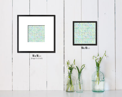 Abstract Blue Artwork Wood Frame Gifts Modern Wall Decor Art Prints