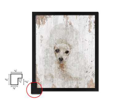 Poodles Dog Puppy Portrait Framed Print Pet Watercolor Wall Decor Art Gifts