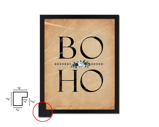 BOHO Quote Paper Artwork Framed Print Wall Decor Art
