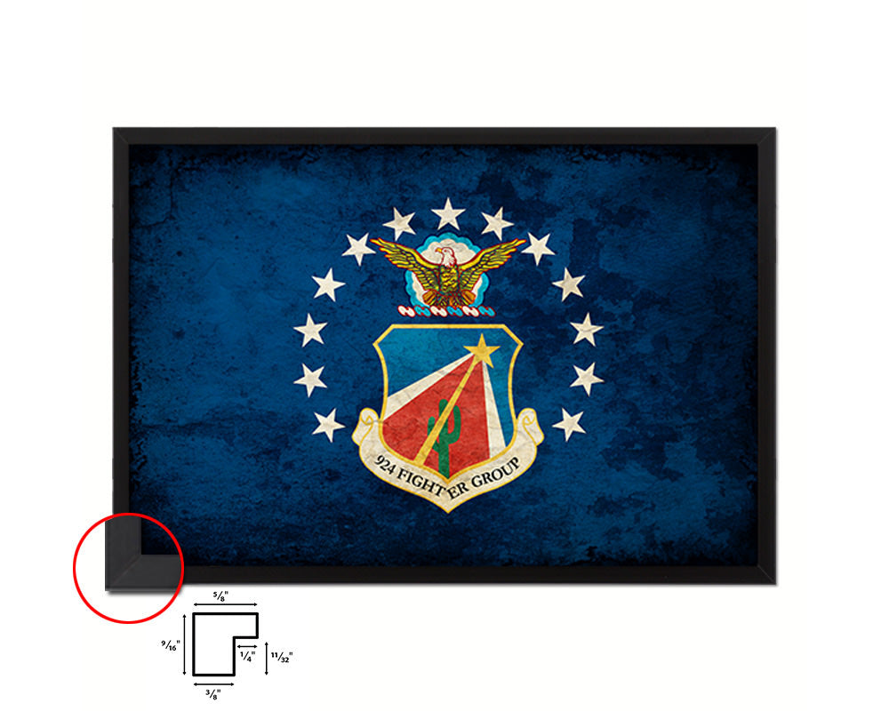 924 Fighter Group Emblem Paper Texture Flag Framed Prints Home Decor Wall Art Gifts