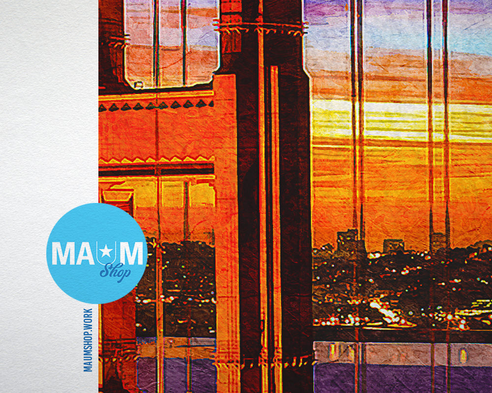 Golden Gate Bridge Landscape Painting Print Art Frame Home Wall Decor Gifts