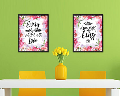 Every empty bottle Is filled with love Quote Framed Artwork Print Wall Decor Art Gifts