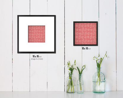 Abstract Red Artwork Wood Frame Gifts Modern Wall Decor Art Prints
