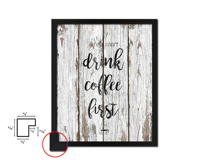Life is short drink coffee first Quote Framed Artwork Print Wall Decor Art Gifts