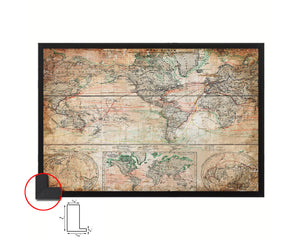 World Nicolaes Visscher in Amsterdam 1652 Antique Map Framed Print Art Wall Decor Gifts