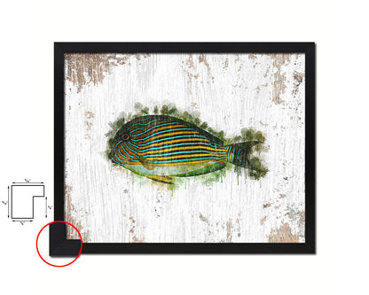 Tropical Fish Framed Print Modern Restaurant Sushi Bar Modern Watercolor Wall Art Decor