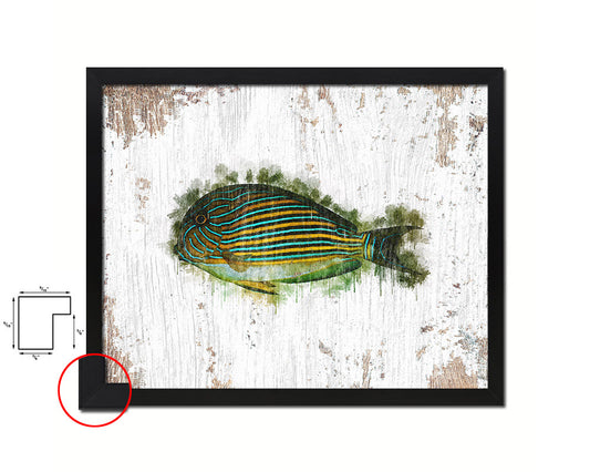 Tropical Fish Framed Print Modern Restaurant Sushi Bar Modern Watercolor Wall Art Decor