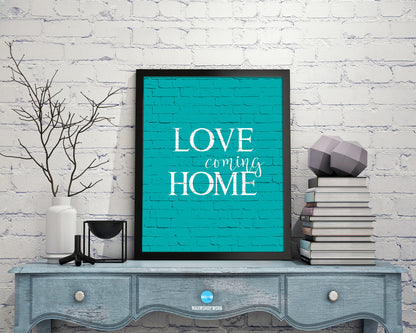 Love Coming Home Rainbow Pride Peace Right Justice Poster Wood Framed Wall Decor Print Gifts