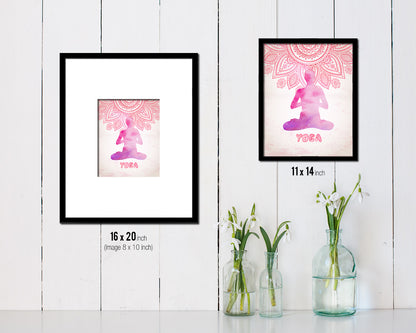 Easy Pose Sukhasana Yoga Wood Framed Print Wall Decor Art Gifts