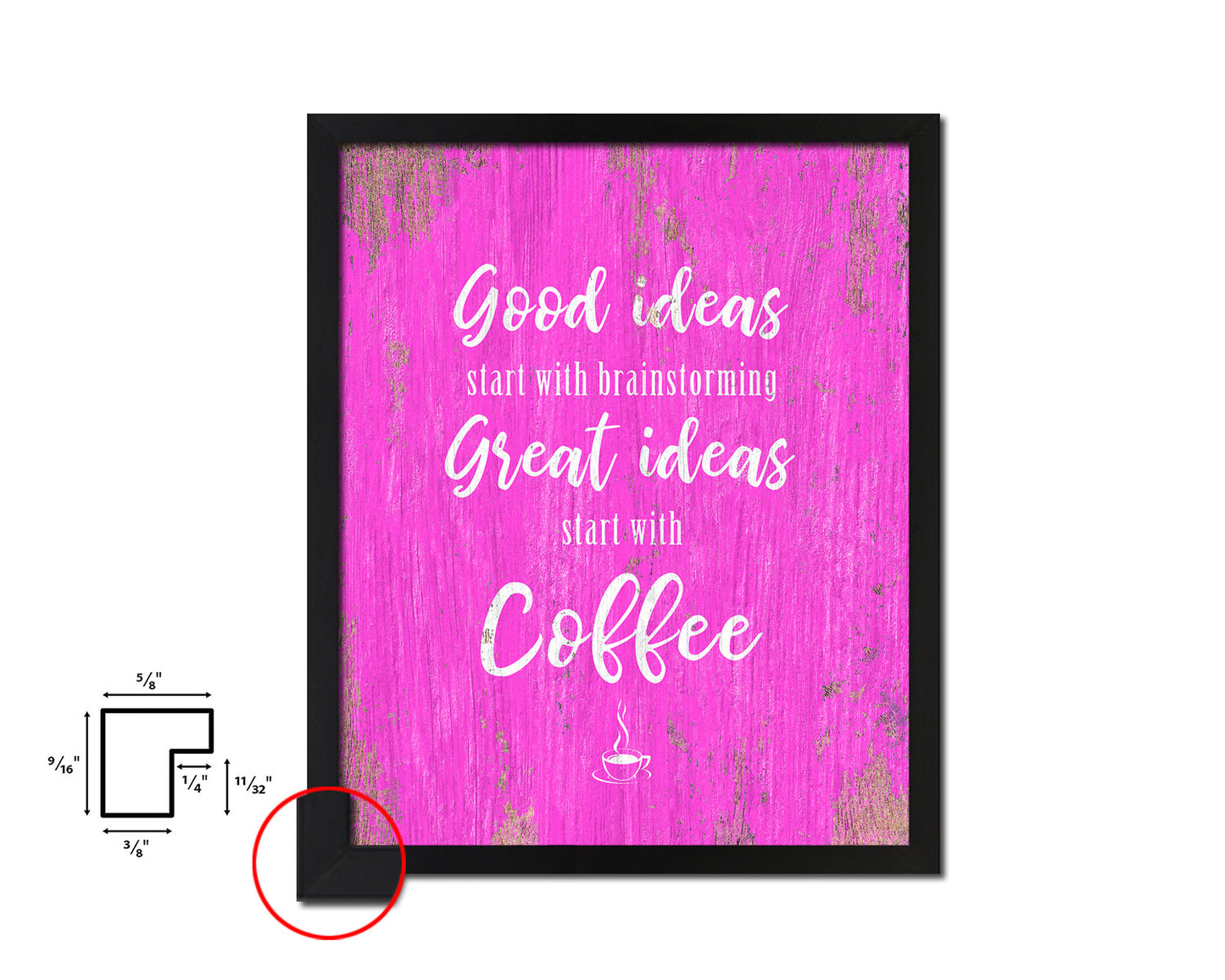 Good ideas start with brainstorming great ideas Quotes Framed Print Home Decor Wall Art Gifts