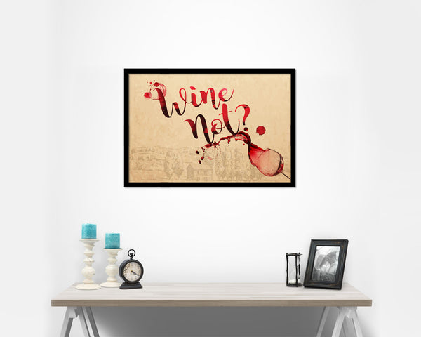 W*n Not Quote Framed Print Wall Decor Art Gifts