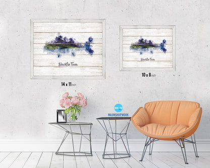 Blackfin Tuna Fish Framed Prints Modern Restaurant Sushi Bar Watercolor Wall Art Decor