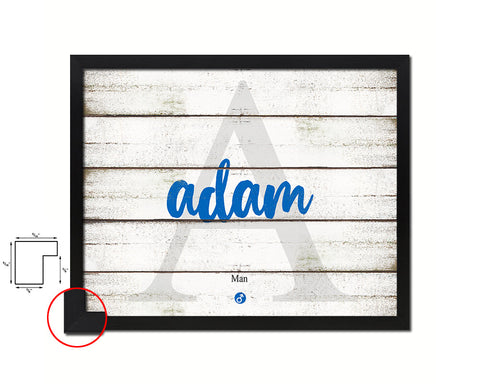 Adam Personalized Biblical Name Plate Art Framed Print Kids Baby Room Wall Decor Gifts