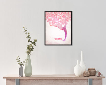 Gymnastic yoga Contorsionist practicing Yoga Wood Framed Print Wall Decor Art Gifts