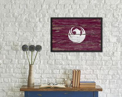 Phoenix City Arizona State Rustic Flag Wood Framed Paper Prints Decor Wall Art Gifts