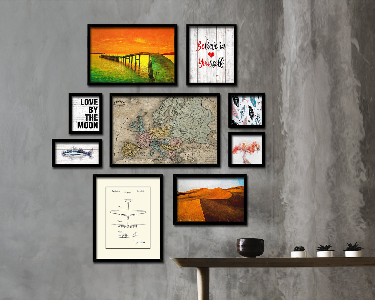 Europe Ancienne Historical Map Framed Print Art Wall Decor Gifts