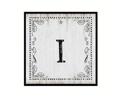 Letters E Custom Monogram Personality Name Sign Framed Prints Wall Art Decor