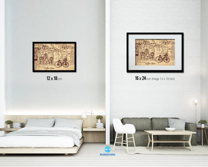 Take a break it's coffee time Quote Framed Print Wall Decor Art Gifts
