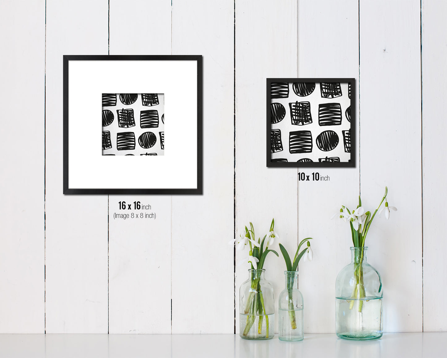 Shape Abstract Artwork Wood Frame Gifts Modern Wall Decor Art Prints