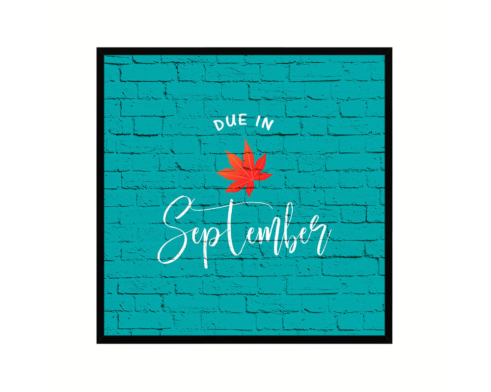 Baby Due In September Pregnancy Announcement Personalized Frame Print Wall Decor Art Gifts