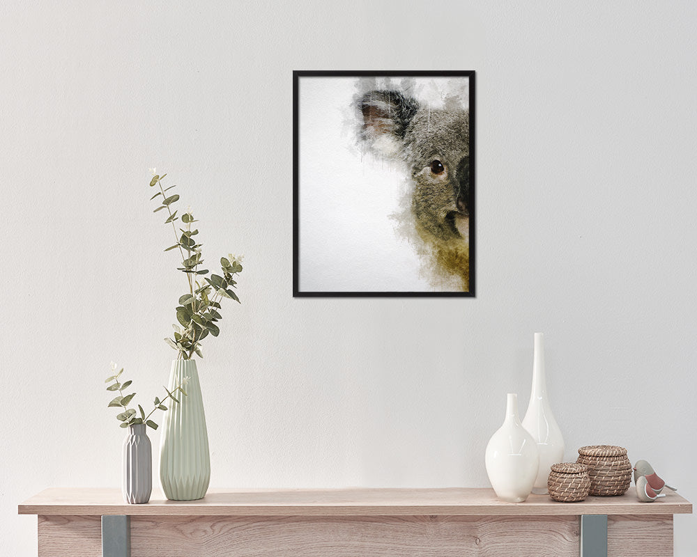 Koala Animal Painting Print Framed Art Home Wall Decor Gifts