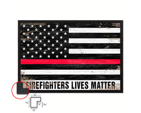 Thin Red Line Honoring Law Enforcement American, Firefighters lives matter Shabby Chic Military FlagArt