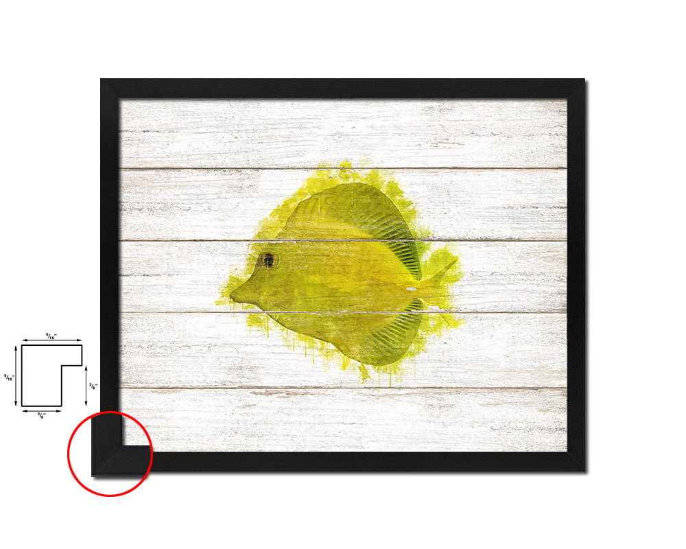 Tropical Fish Framed Print Modern Restaurant Sushi Bar Modern Watercolor Wall Art Decor