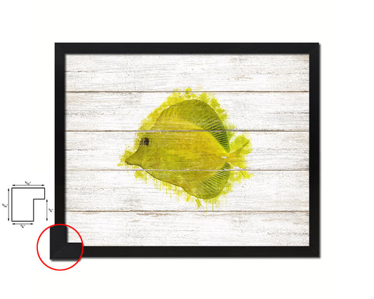 Tropical Fish Framed Print Modern Restaurant Sushi Bar Modern Watercolor Wall Art Decor