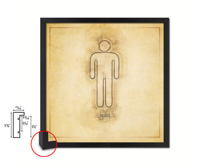 Man Punctuation Symbol Framed Print Home Decor Wall Art English Teacher Gifts