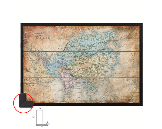 Asia 1860 Antique Map Framed Print Art Wall Decor Gifts