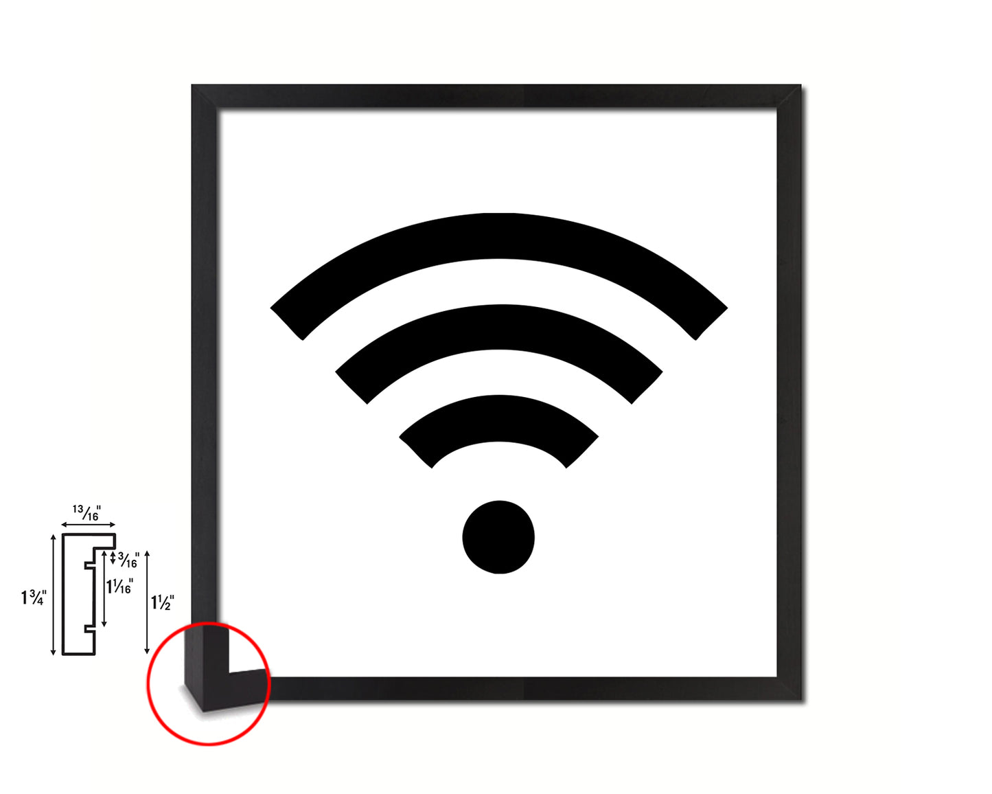 Wifi Punctuation Symbol Framed Print Home Decor Wall Art English Teacher Gifts