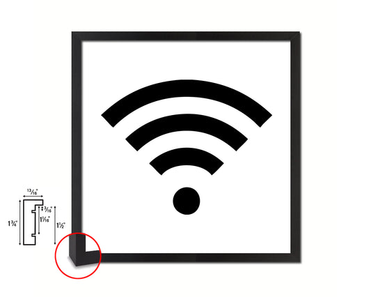 Wifi Punctuation Symbol Framed Print Home Decor Wall Art English Teacher Gifts