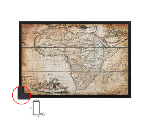 Africa Willem Blaeu Amsterdam 1635 Antique Map Framed Print Art Wall Decor Gifts