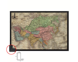 Asia 1875 Historical Map Framed Print Art Wall Decor Gifts