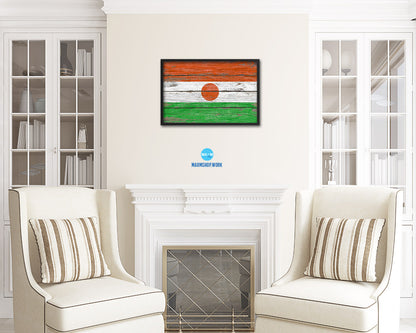 Niger Country Wood Rustic National Flag Wood Framed Print Wall Art Decor Gifts