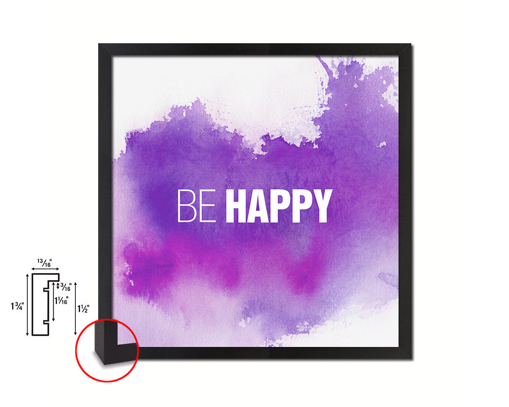 Be Happy Bible Quote Framed Print Home Decor Wall Art Gifts