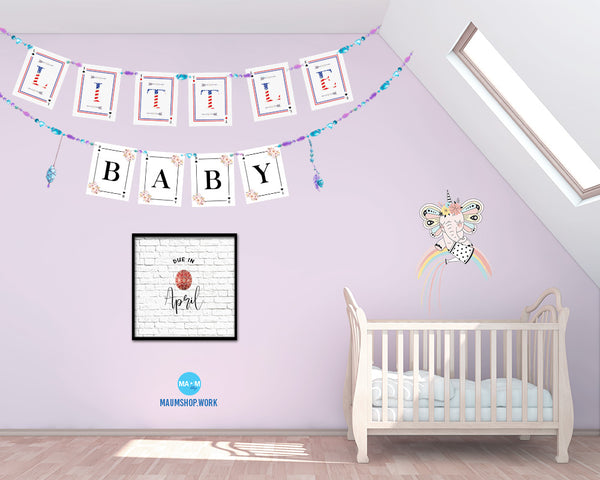 Baby Due In April Pregnancy Announcement Personalized Frame Print Wall Decor Art Gifts