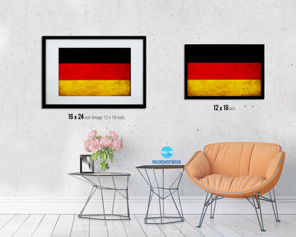 Ghana Country Vintage Flag Wood Framed Print Wall Art Decor Gifts