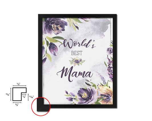 World's best mama Mother's Day Framed Print Home Decor Wall Art Gifts