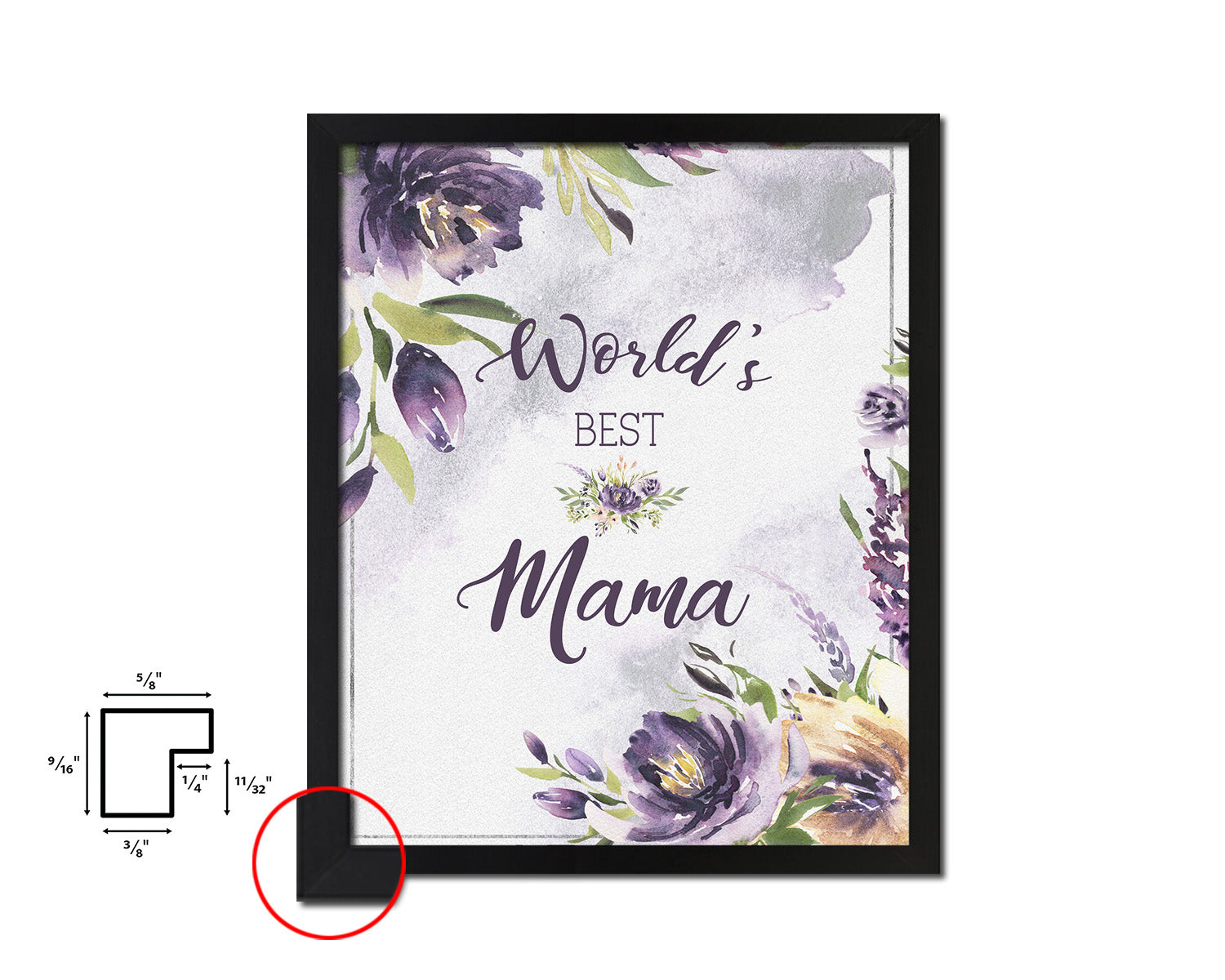 World's best mama Mother's Day Framed Print Home Decor Wall Art Gifts